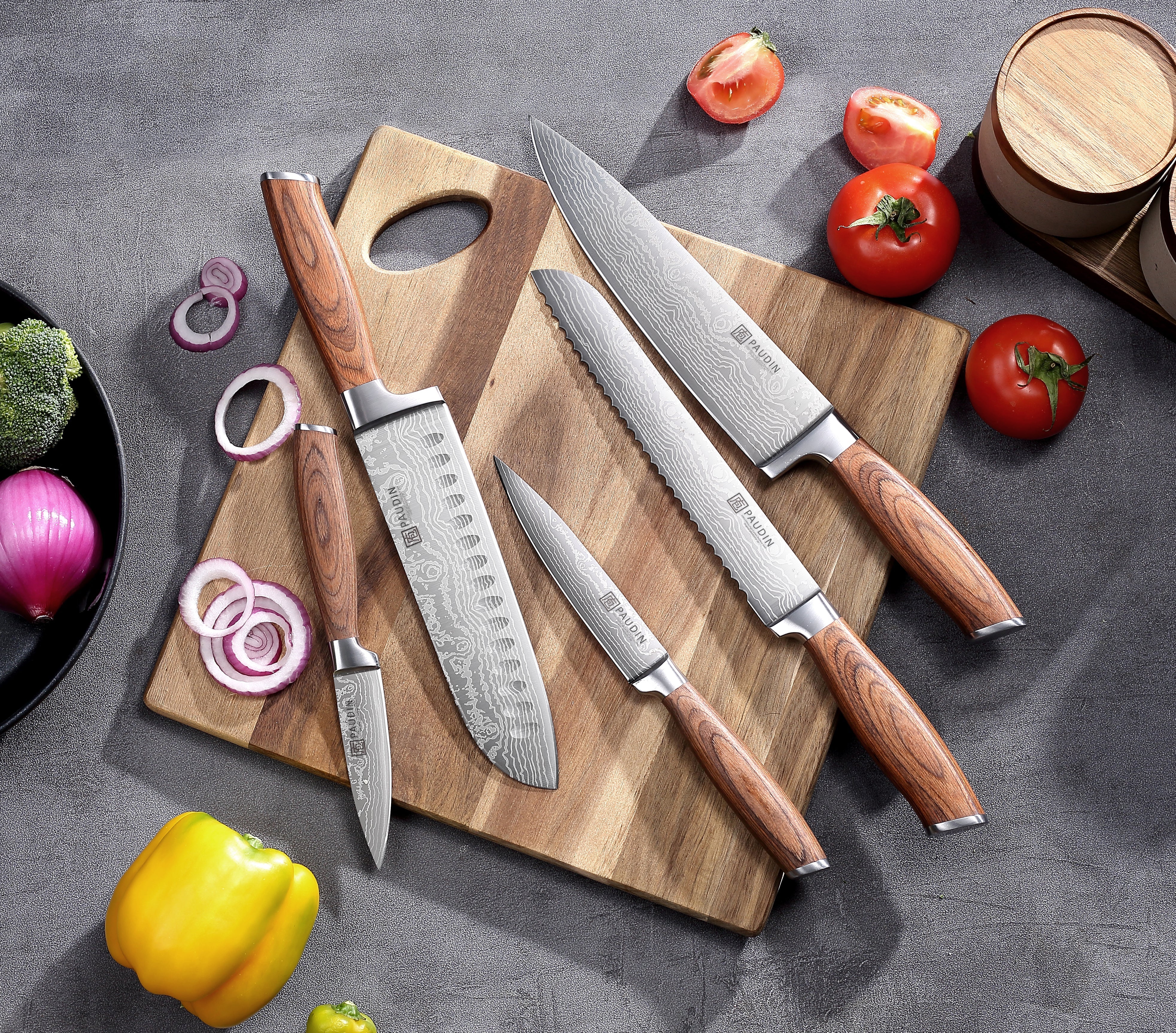 PICKWILL 5-Piece Chef Knife Set