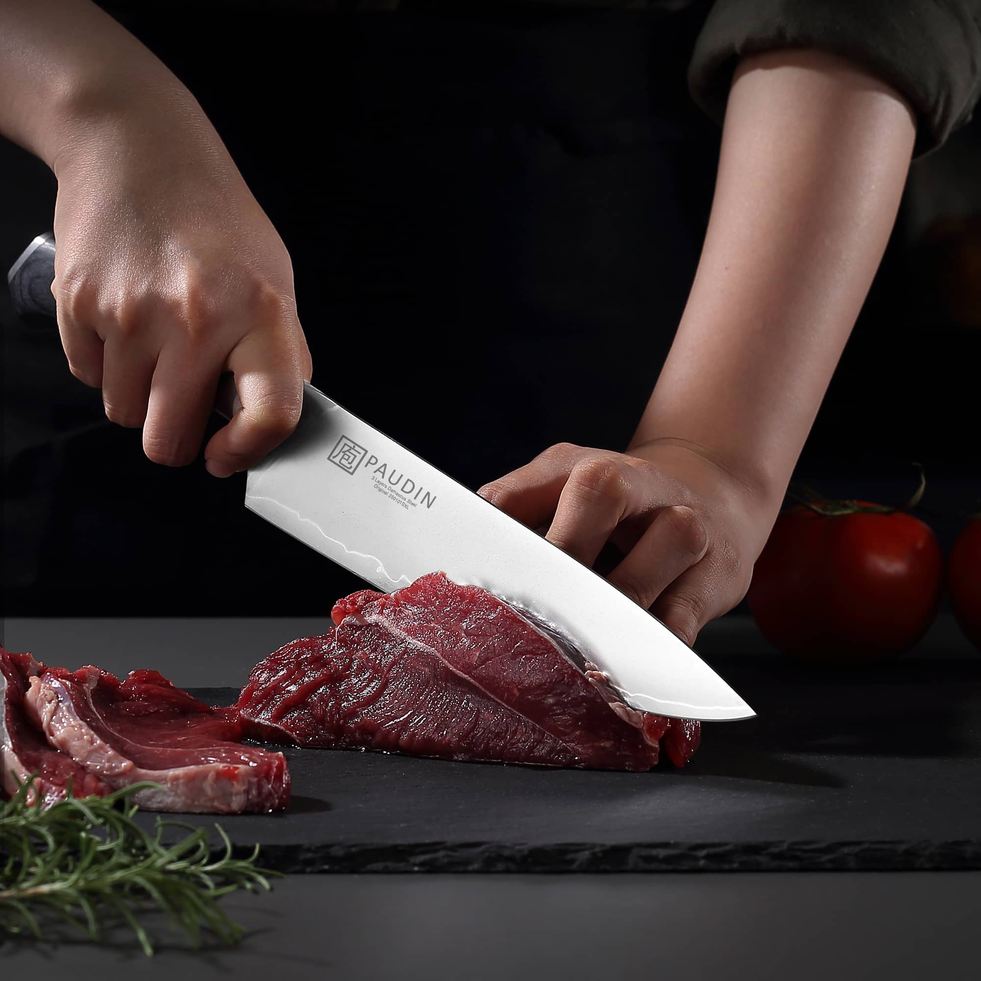 PAUDIN Artemis 2-PC Damascus Knife Set