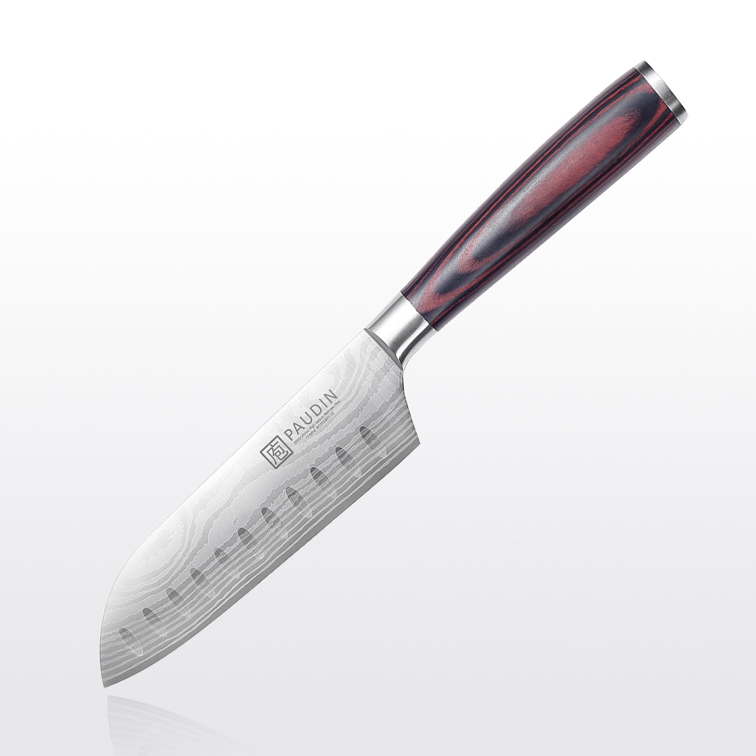 PAUDIN 5” Santoku Knife - Japanese Chef Knife, Ultra Sharp Kitchen Blade