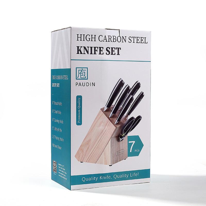 Hammered Premium 7 - PC Knife Block Set - Paudin Store