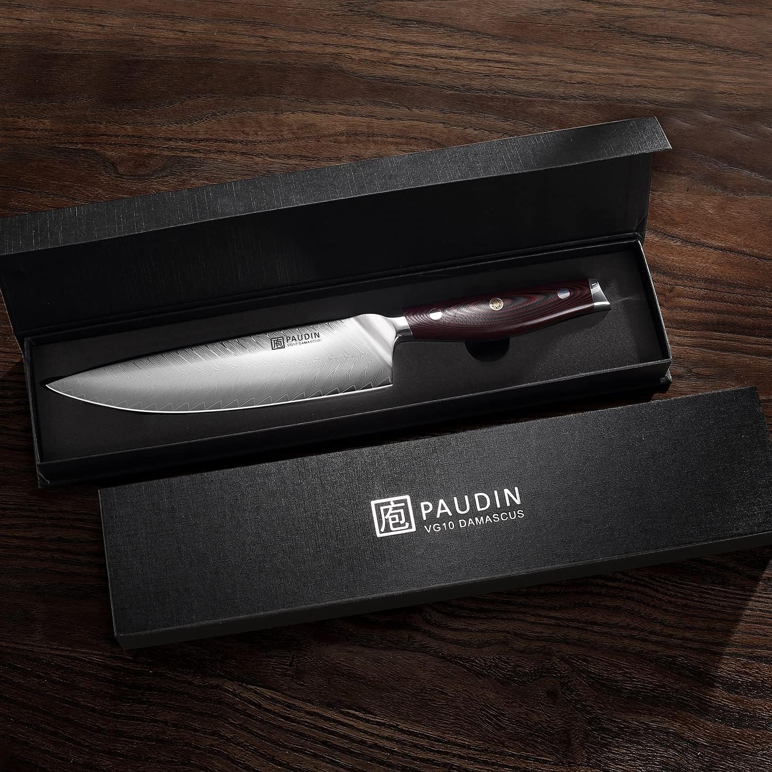 PAUDIN Plume Luxe Series | 8-Inch 67-Layer VG10 Damascus Chef’s Knife