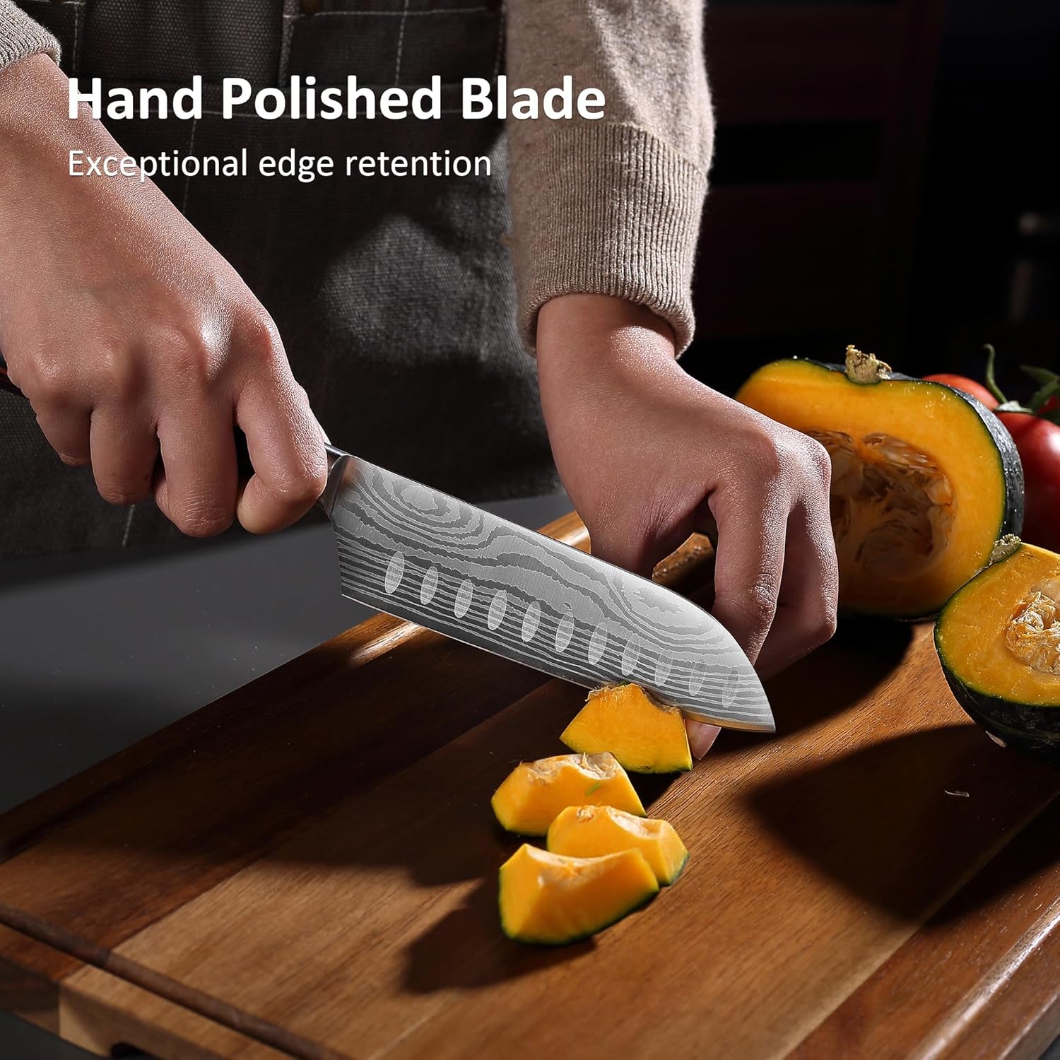 PAUDIN 5” Santoku Knife - Japanese Chef Knife, Ultra Sharp Kitchen Blade - Paudin Store